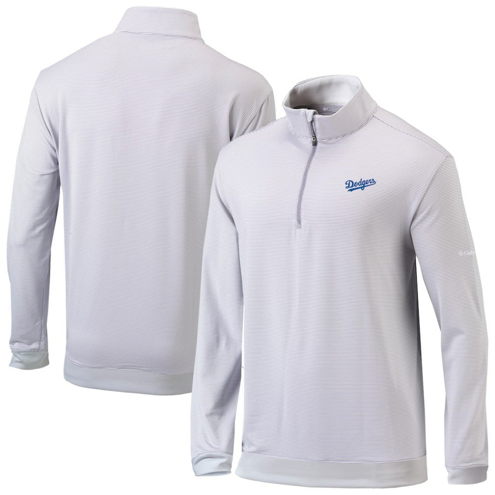 Los Angeles Dodgers Columbia Omni-Wick Even Lie Quarter-Zip Pullover Top - Gray - Columbia on Sale
