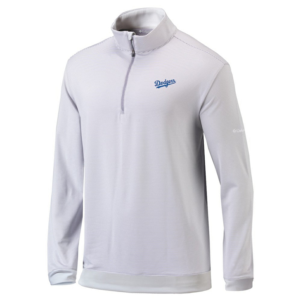 Los Angeles Dodgers Columbia Omni-Wick Even Lie Quarter-Zip Pullover Top - Gray - Columbia on Sale