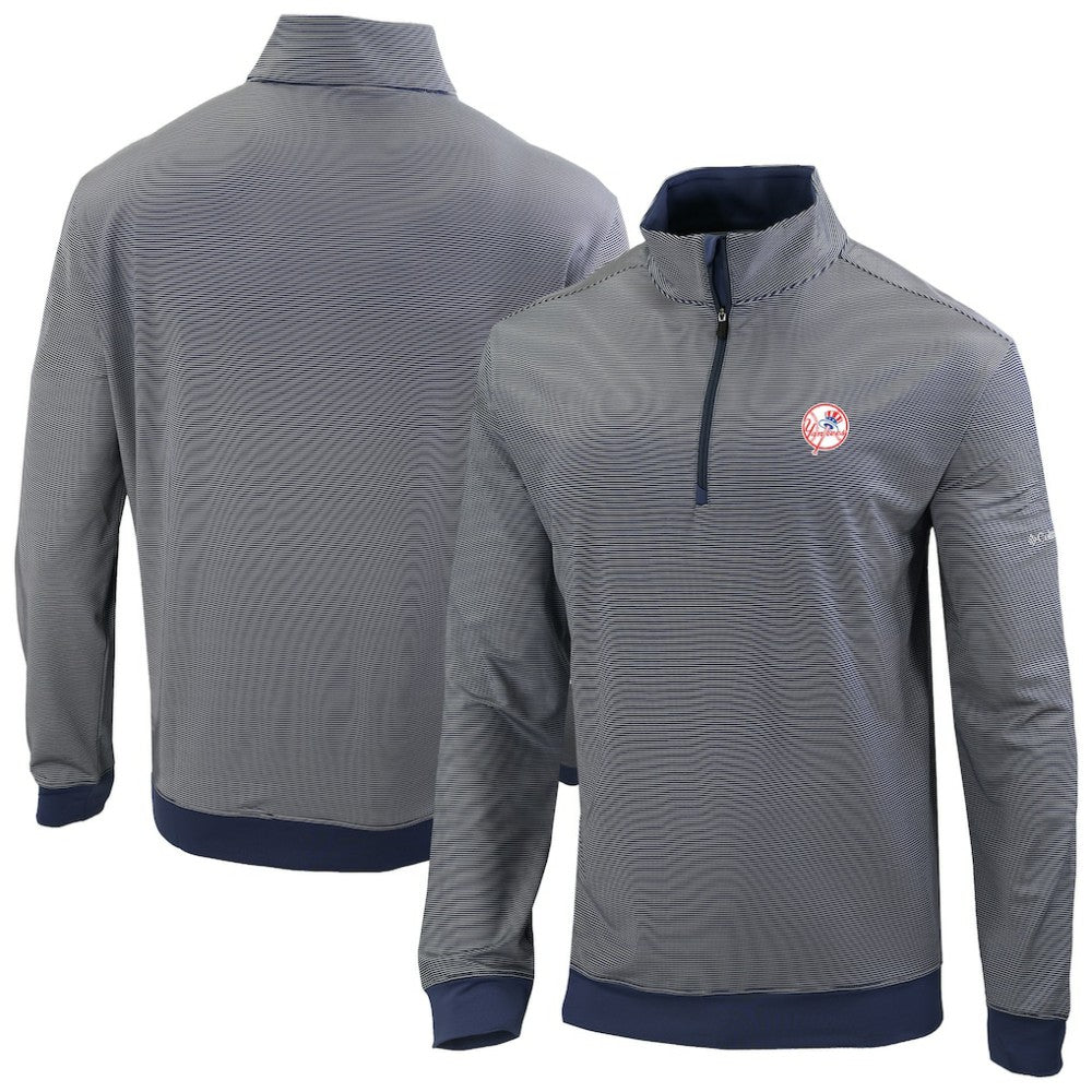 New York Yankees Columbia Omni-Wick Even Lie Quarter-Zip Pullover Top - Navy - Columbia on Sale