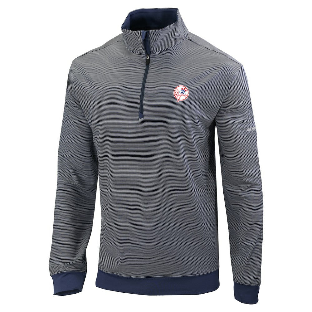 New York Yankees Columbia Omni-Wick Even Lie Quarter-Zip Pullover Top - Navy - Columbia on Sale