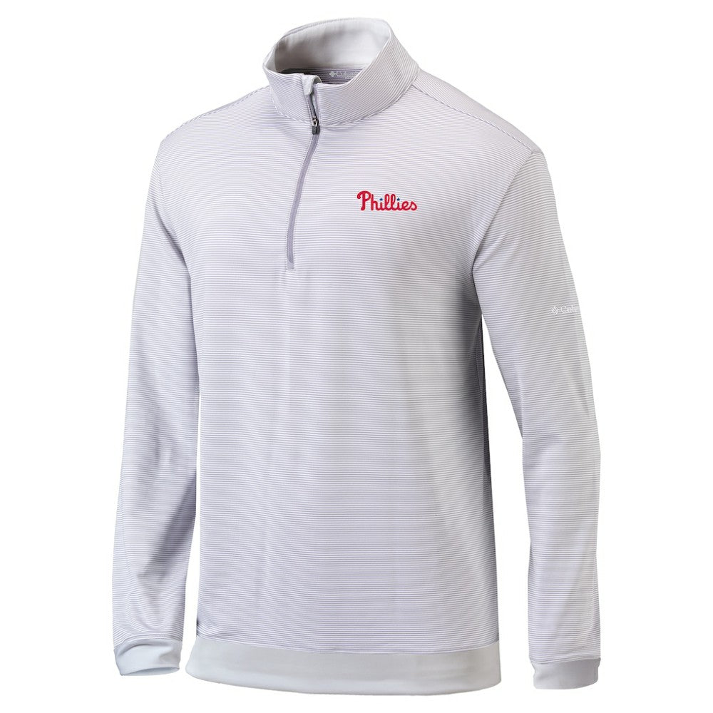 Philadelphia Phillies Columbia Omni-Wick Even Lie Quarter-Zip Pullover Top - Gray - Columbia Sale
