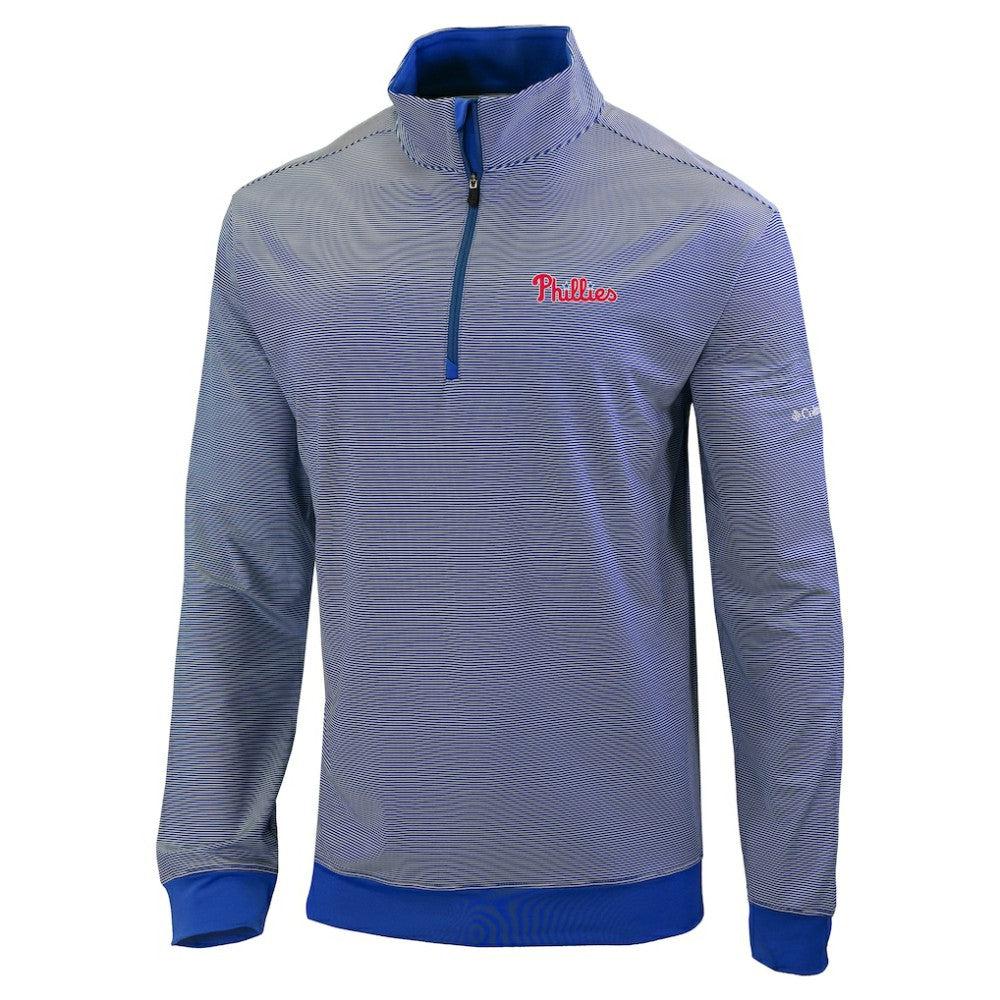 Philadelphia Phillies Columbia Omni-Wick Even Lie Quarter-Zip Pullover Top - Royal - Columbia on Sale