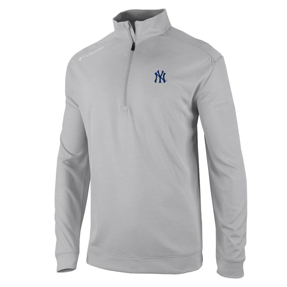 New York Yankees Columbia Oakland Downs Omni-Wick Quarter-Zip Top - Gray - Columbia Sale