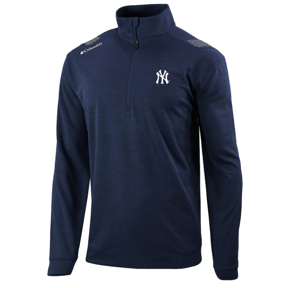 New York Yankees Columbia Oakland Downs Omni-Wick Quarter-Zip Top - Navy - Columbia Online