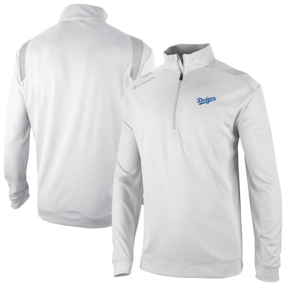 Los Angeles Dodgers Columbia Oakland Downs Omni-Wick Quarter-Zip Top - White - Columbia Lifestyle