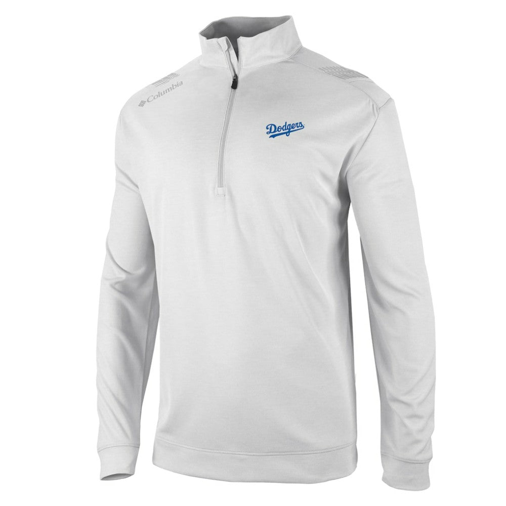 Los Angeles Dodgers Columbia Oakland Downs Omni-Wick Quarter-Zip Top - White - Columbia Lifestyle