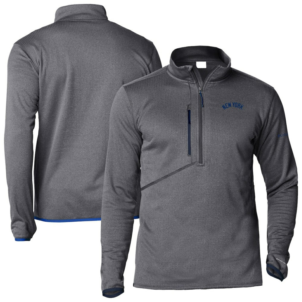 New York Yankees Columbia Park View Omni-Wick Half-Zip Top - Navy - Columbia on Sale