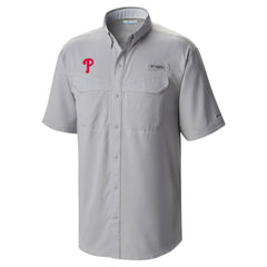 Philadelphia Phillies Columbia Omni-Wick Low Drag Offshore Button-Up Shirt - Gray - Columbia Online