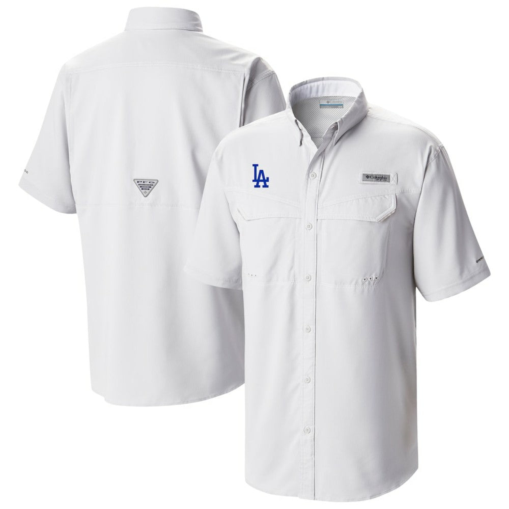 Los Angeles Dodgers Columbia Omni-Wick Low Drag Offshore Button-Up Shirt - White - Columbia Lifestyle