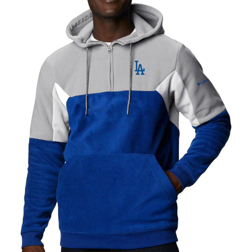 Los Angeles Dodgers Columbia Lodge Fleece Quarter-Zip Hoodie - Royal - Columbia Sale