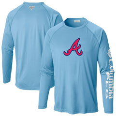 Atlanta Braves Columbia Terminal Tackle Long Sleeve T-Shirt - Light Blue - Columbia Sale