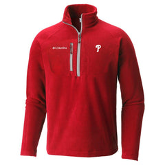 Philadelphia Phillies Columbia Fast Trek III Half-Zip Fleece Pullover - Red - Columbia Discount