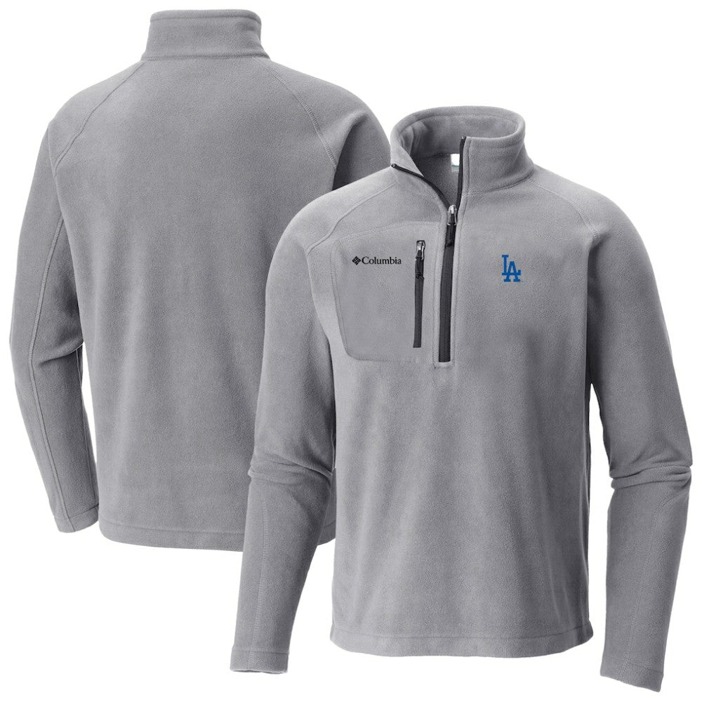 Los Angeles Dodgers Columbia Fast Trek III Half-Zip Fleece Pullover - Gray - Columbia Discount