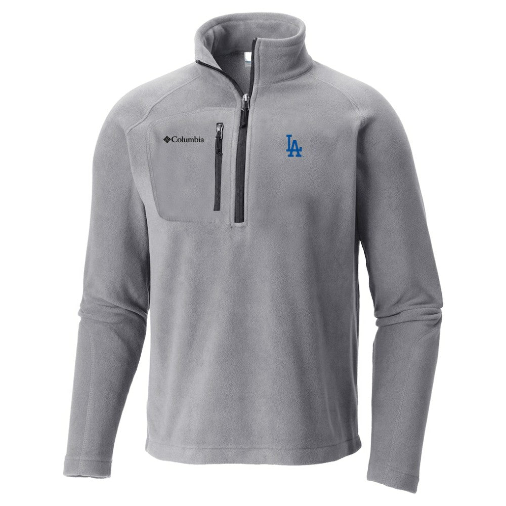 Los Angeles Dodgers Columbia Fast Trek III Half-Zip Fleece Pullover - Gray - Columbia Discount