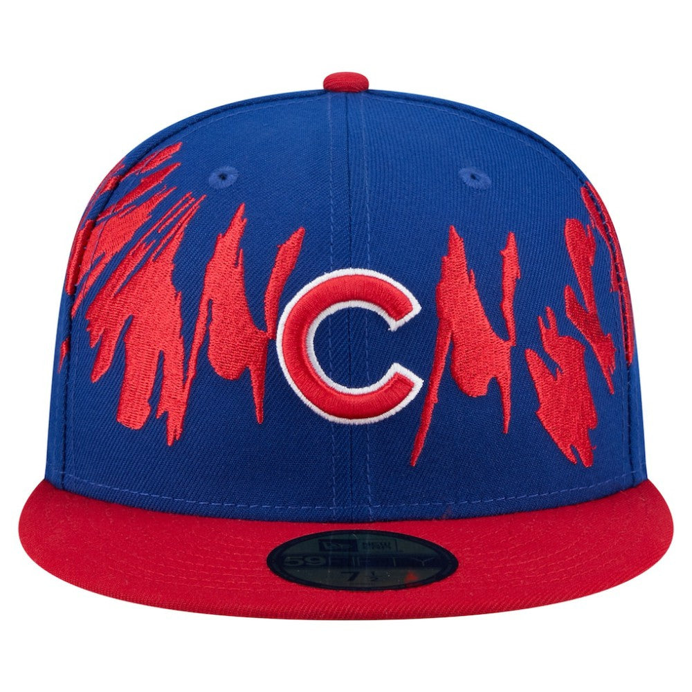 Chicago Cubs New Era Retro Pattern 59FIFTY Fitted Hat - Royal/Red - New Era Discount