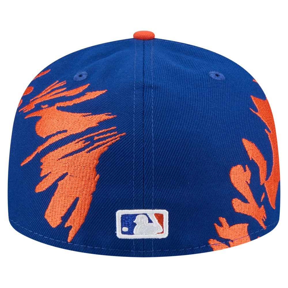 New York Mets New Era Retro Pattern 59FIFTY Fitted Hat - Royal/Orange - New Era on Sale