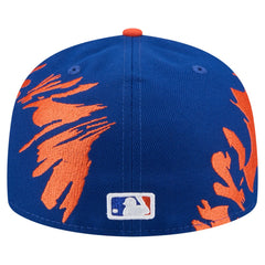 New York Mets New Era Retro Pattern 59FIFTY Fitted Hat - Royal/Orange - New Era on Sale