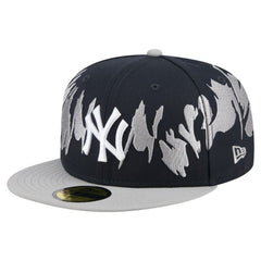 New York Yankees New Era Retro Pattern 59FIFTY Fitted Hat - Navy/Gray - New Era Online