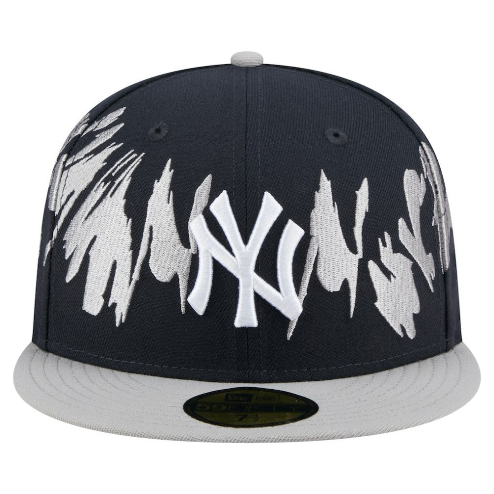 New York Yankees New Era Retro Pattern 59FIFTY Fitted Hat - Navy/Gray - New Era Online