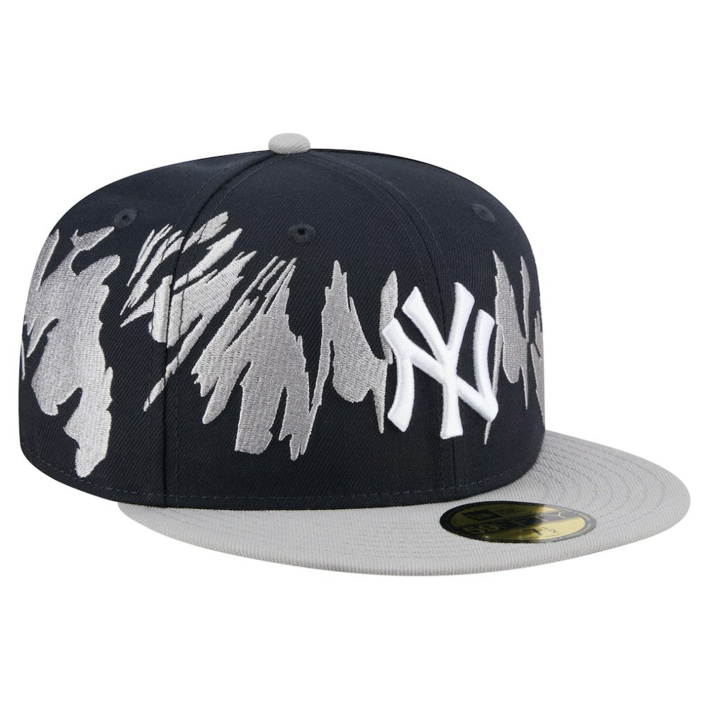 New York Yankees New Era Retro Pattern 59FIFTY Fitted Hat - Navy/Gray - New Era Online
