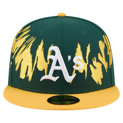 Athletics New Era Retro Pattern 59FIFTY Fitted Hat - Green/Gold - New Era on Sale