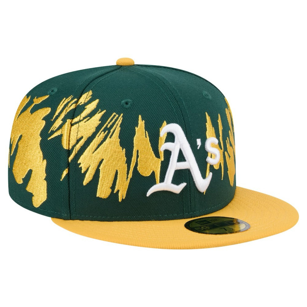 Athletics New Era Retro Pattern 59FIFTY Fitted Hat - Green/Gold - New Era on Sale