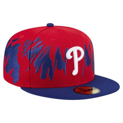 Philadelphia Phillies New Era Retro Pattern 59FIFTY Fitted Hat - Red/Royal - New Era Discount