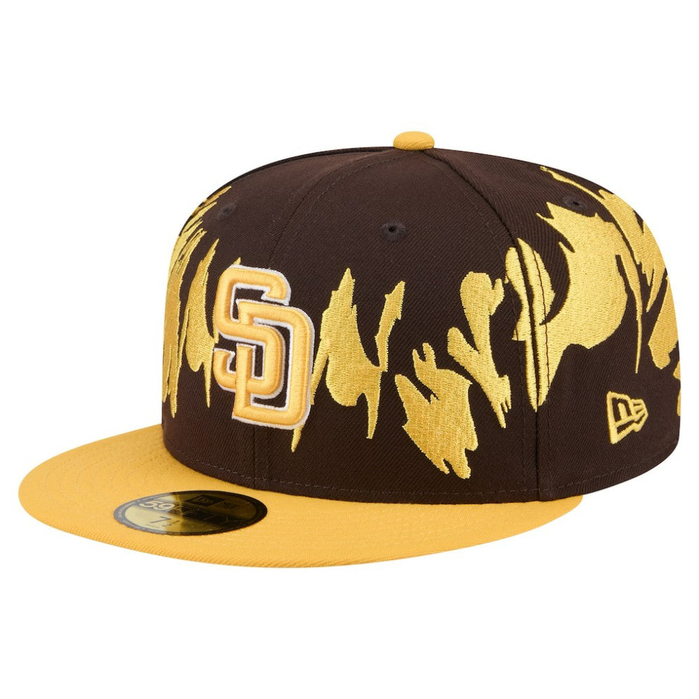 San Diego Padres New Era Retro Pattern 59FIFTY Fitted Hat - Brown/Gold - New Era Online