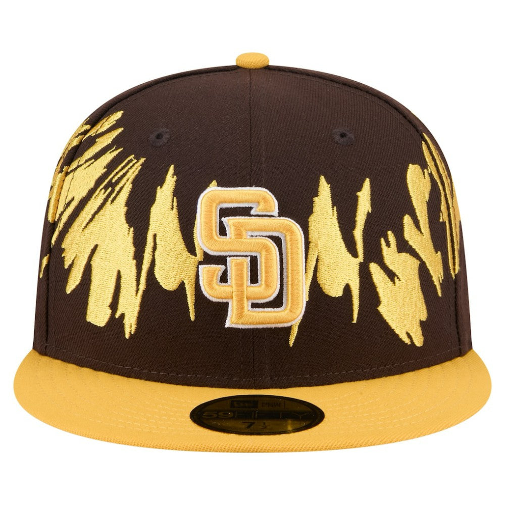 San Diego Padres New Era Retro Pattern 59FIFTY Fitted Hat - Brown/Gold - New Era Online