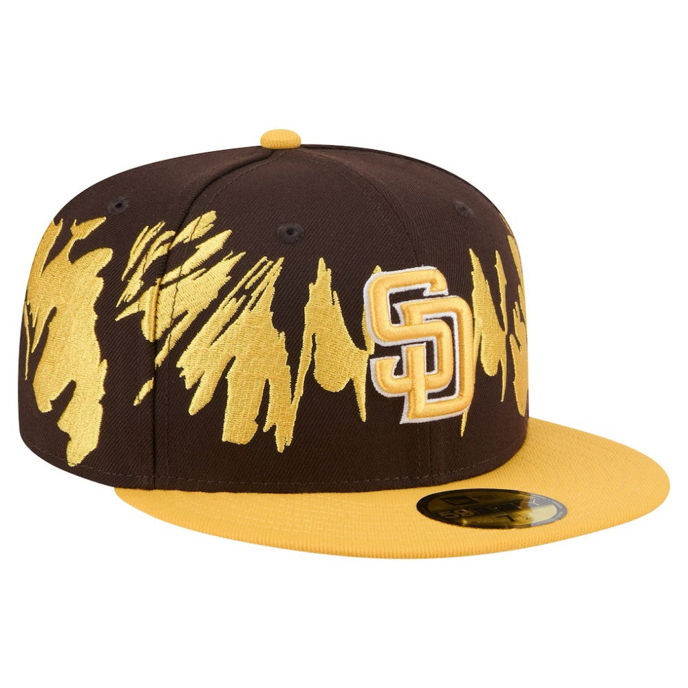 San Diego Padres New Era Retro Pattern 59FIFTY Fitted Hat - Brown/Gold - New Era Online