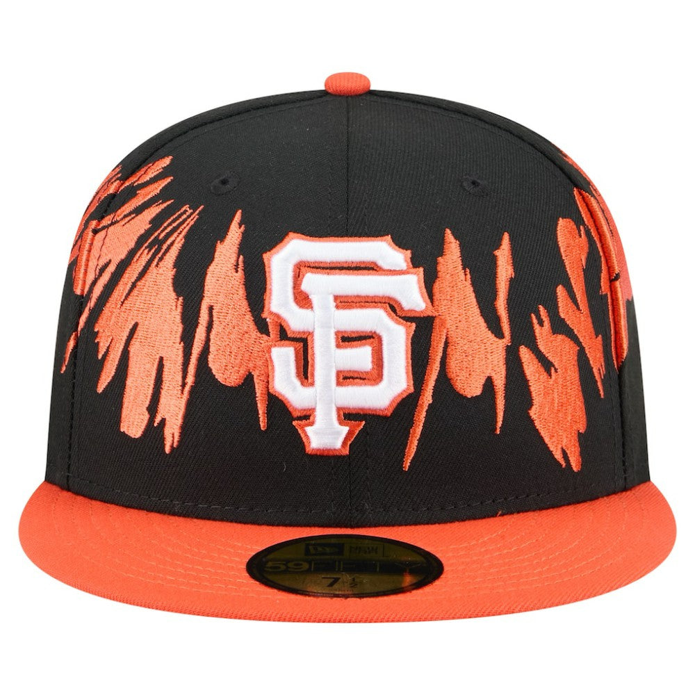 San Francisco Giants New Era Retro Pattern 59FIFTY Fitted Hat - Black/Orange - New Era Sale