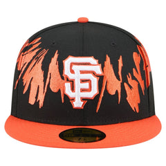 San Francisco Giants New Era Retro Pattern 59FIFTY Fitted Hat - Black/Orange - New Era Sale