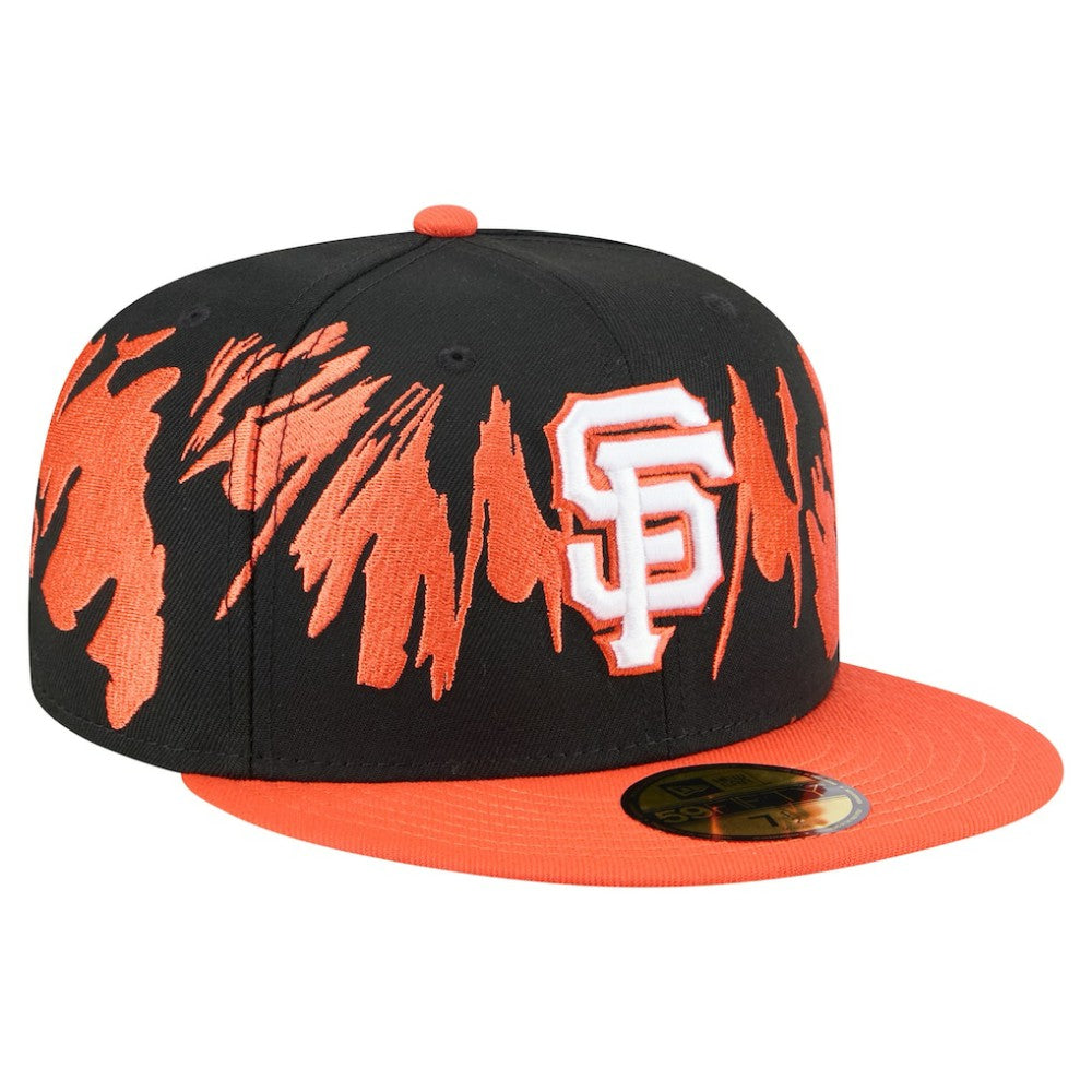 San Francisco Giants New Era Retro Pattern 59FIFTY Fitted Hat - Black/Orange - New Era Sale