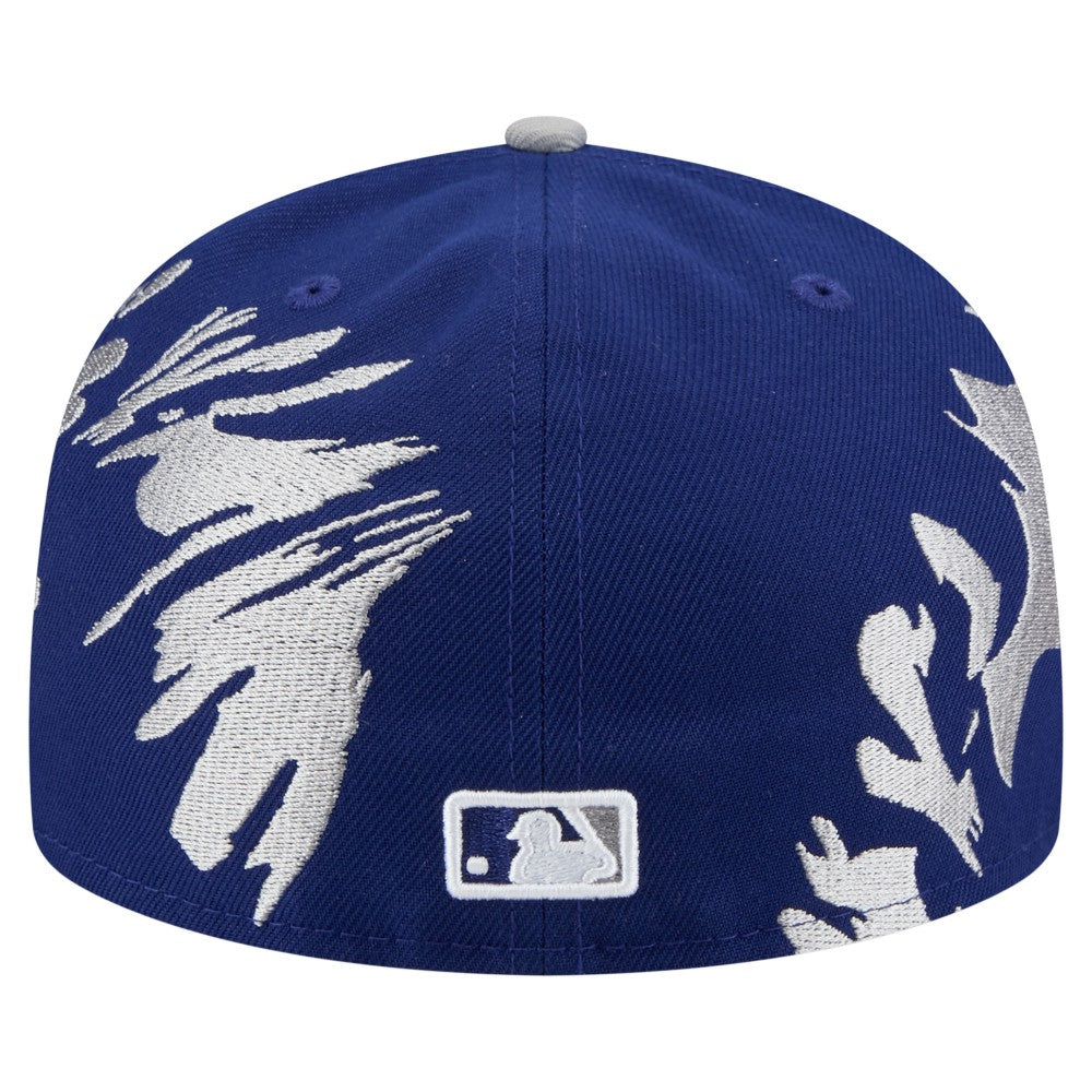 Los Angeles Dodgers New Era Retro Pattern 59FIFTY Fitted Hat - Navy/Gray - New Era Discount