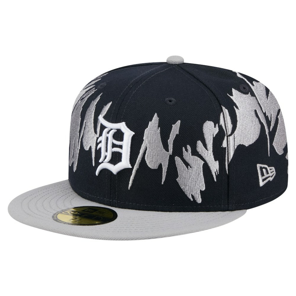 Detroit Tigers New Era Retro Pattern 59FIFTY Fitted Hat - Navy/Gray - New Era on Sale