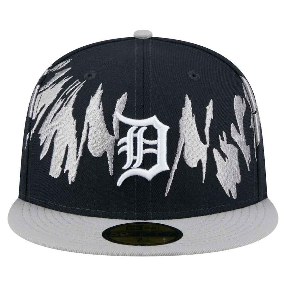 Detroit Tigers New Era Retro Pattern 59FIFTY Fitted Hat - Navy/Gray - New Era on Sale