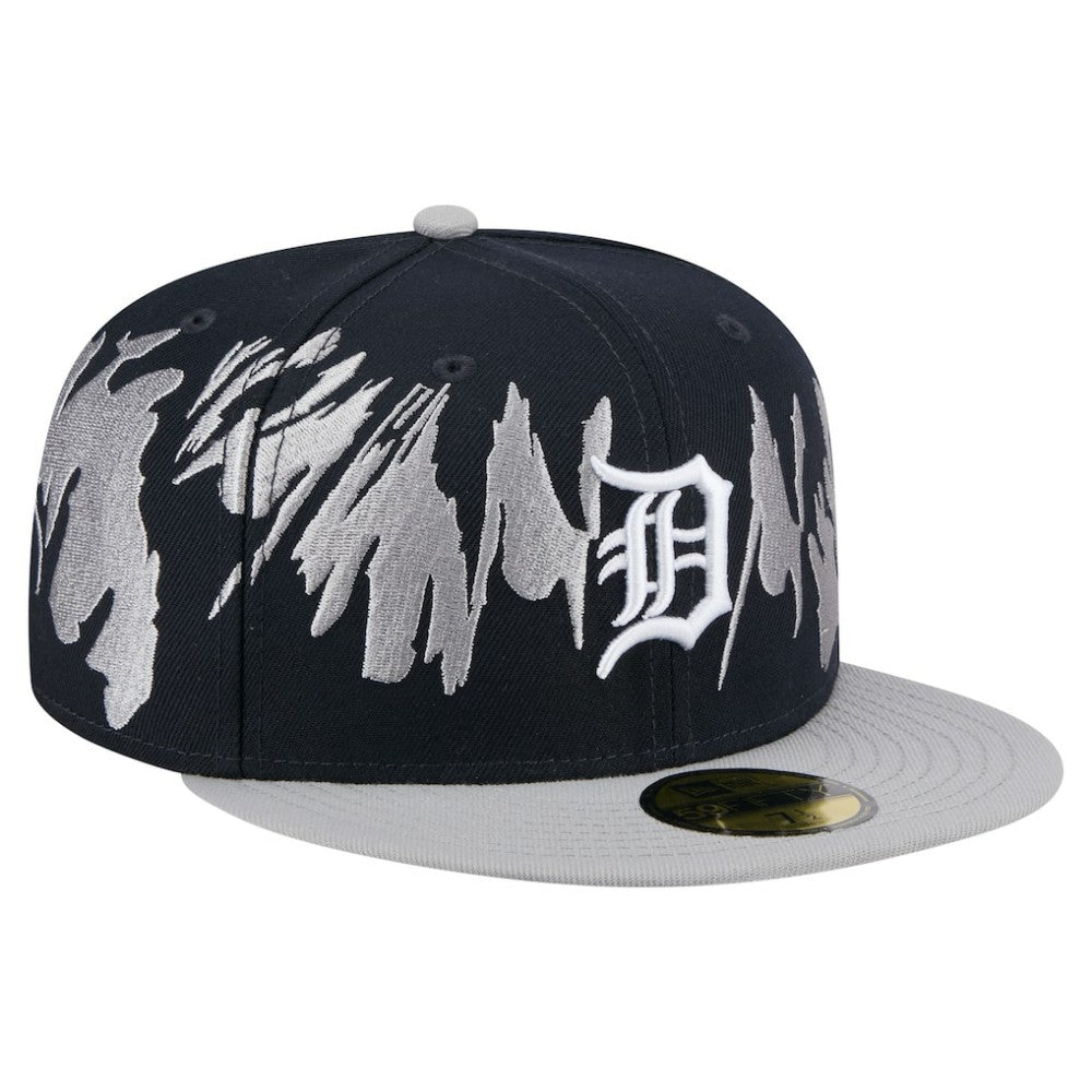 Detroit Tigers New Era Retro Pattern 59FIFTY Fitted Hat - Navy/Gray - New Era on Sale