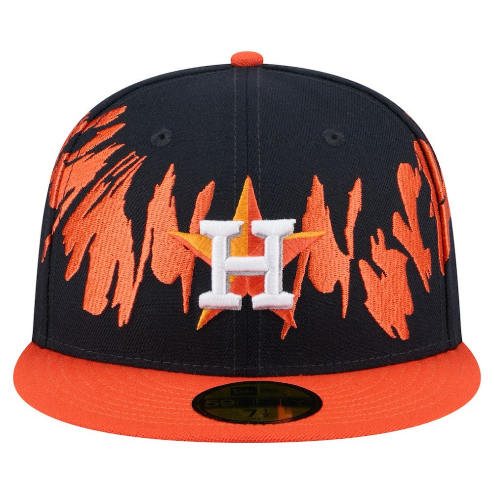 Houston Astros New Era Retro Pattern 59FIFTY Fitted Hat - Navy/Orange - New Era Online