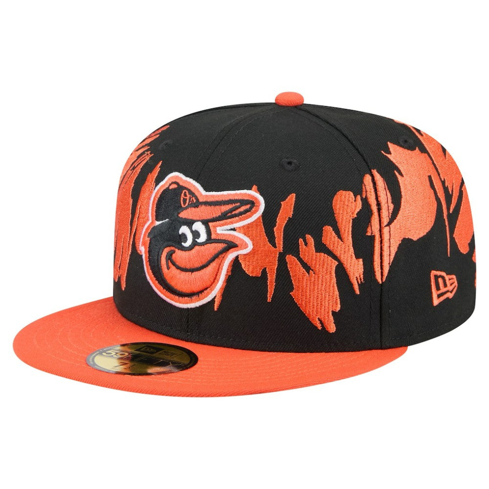 Baltimore Orioles New Era Retro Pattern 59FIFTY Fitted Hat - Black/Orange - New Era Online