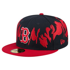 Boston Red Sox New Era Retro Pattern 59FIFTY Fitted Hat - Navy/Red - New Era Sale
