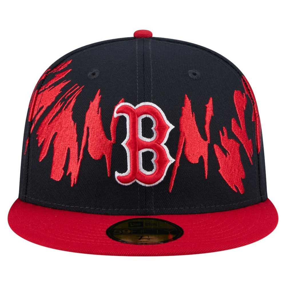 Boston Red Sox New Era Retro Pattern 59FIFTY Fitted Hat - Navy/Red - New Era Sale