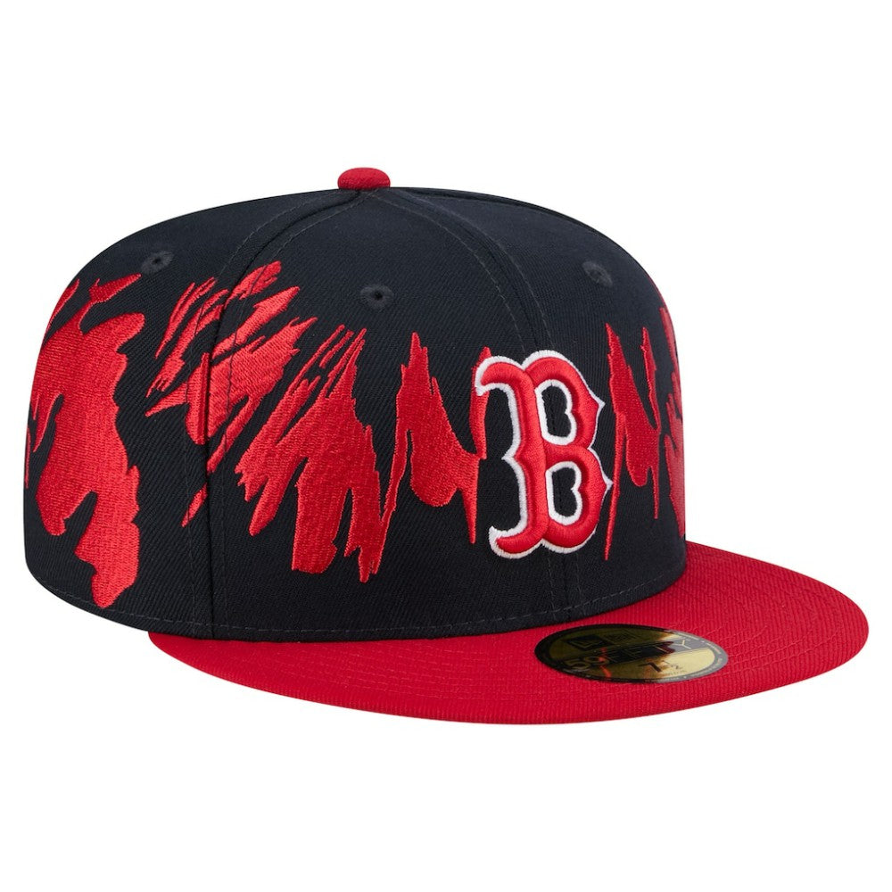 Boston Red Sox New Era Retro Pattern 59FIFTY Fitted Hat - Navy/Red - New Era Sale