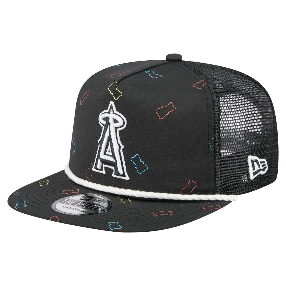 Los Angeles Angels New Era Gummy Golfer Trucker Adjustable Hat - Black - New Era Lifestyle