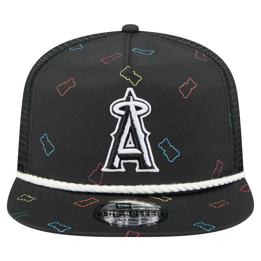 Los Angeles Angels New Era Gummy Golfer Trucker Adjustable Hat - Black - New Era Lifestyle