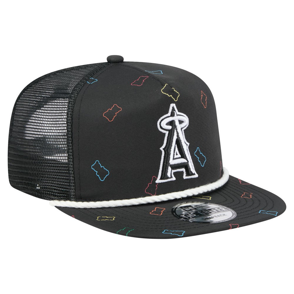 Los Angeles Angels New Era Gummy Golfer Trucker Adjustable Hat - Black - New Era Lifestyle