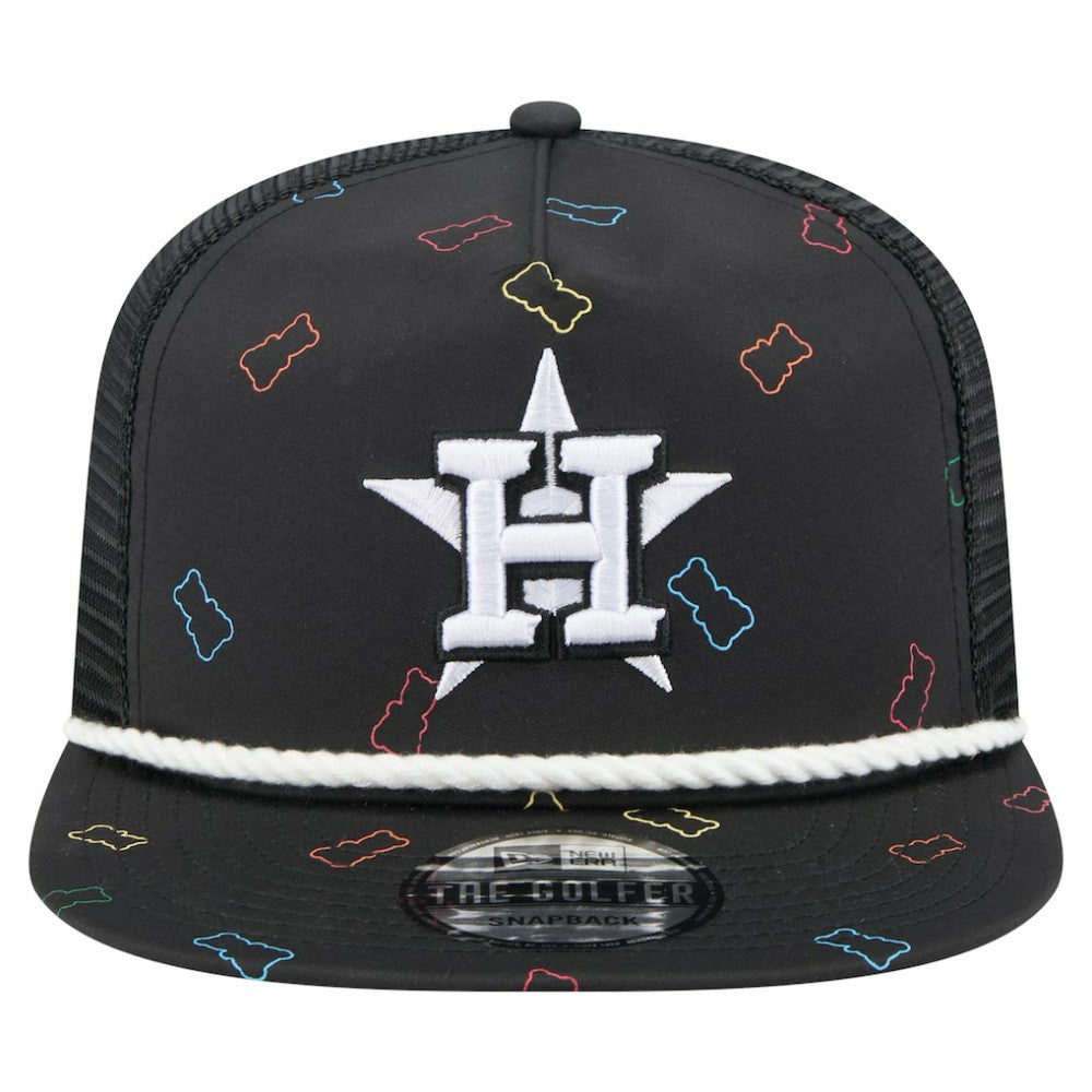 Houston Astros New Era Gummy Golfer Trucker Adjustable Hat - Black - New Era Online