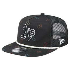 Athletics New Era Gummy Golfer Trucker Adjustable Hat - Black - New Era Discount