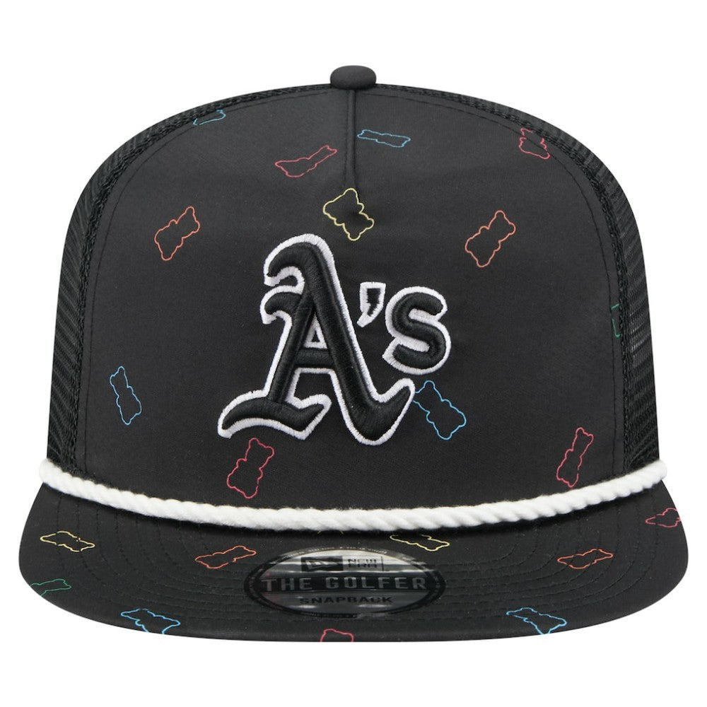 Athletics New Era Gummy Golfer Trucker Adjustable Hat - Black - New Era Discount