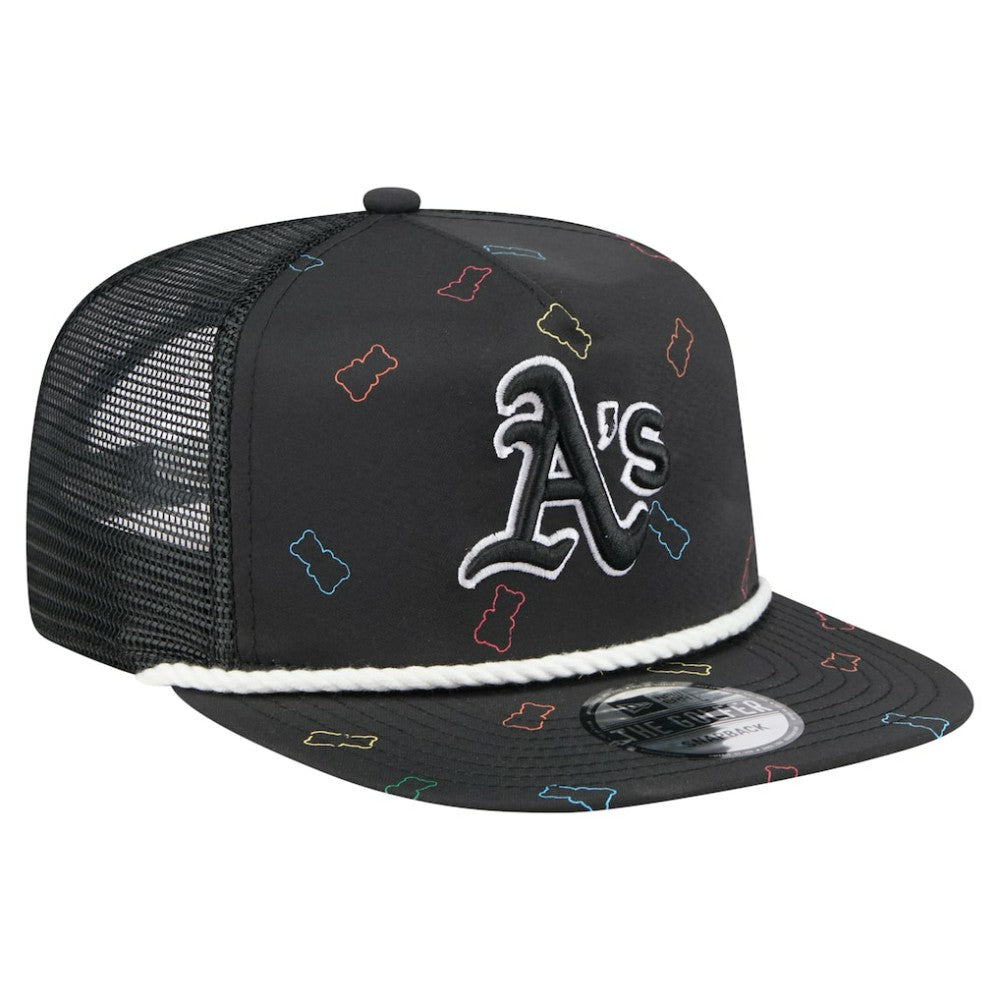 Athletics New Era Gummy Golfer Trucker Adjustable Hat - Black - New Era Discount