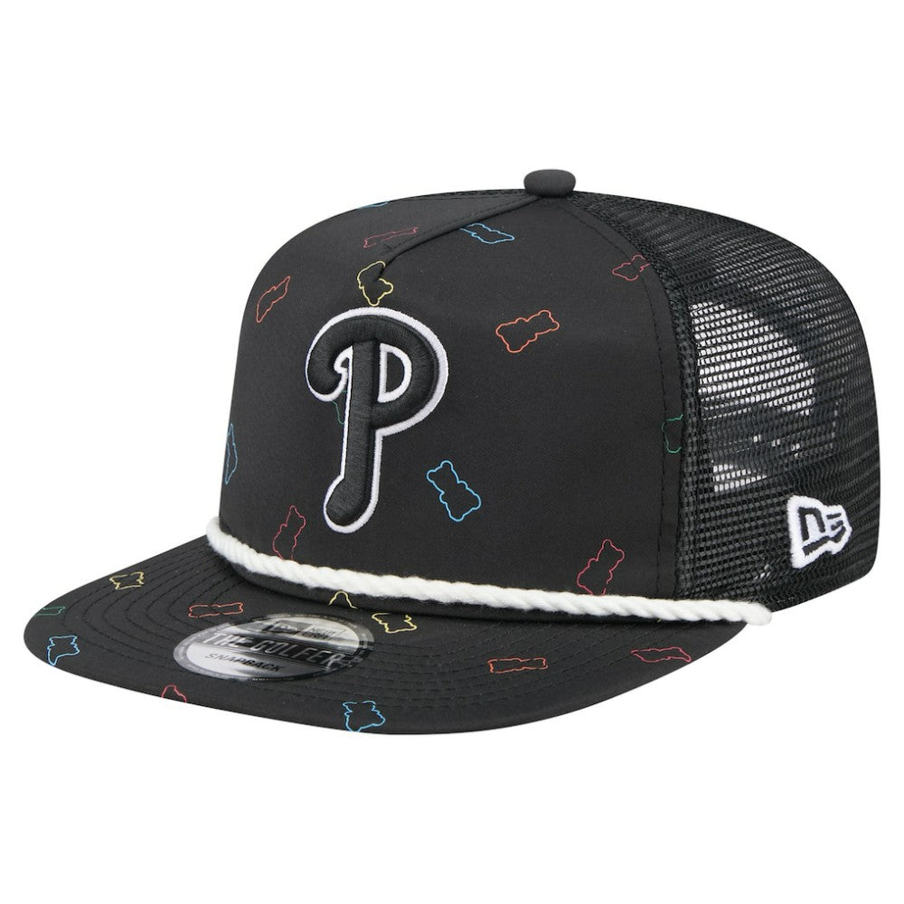 Philadelphia Phillies New Era Gummy Golfer Trucker Adjustable Hat - Black - New Era Lifestyle